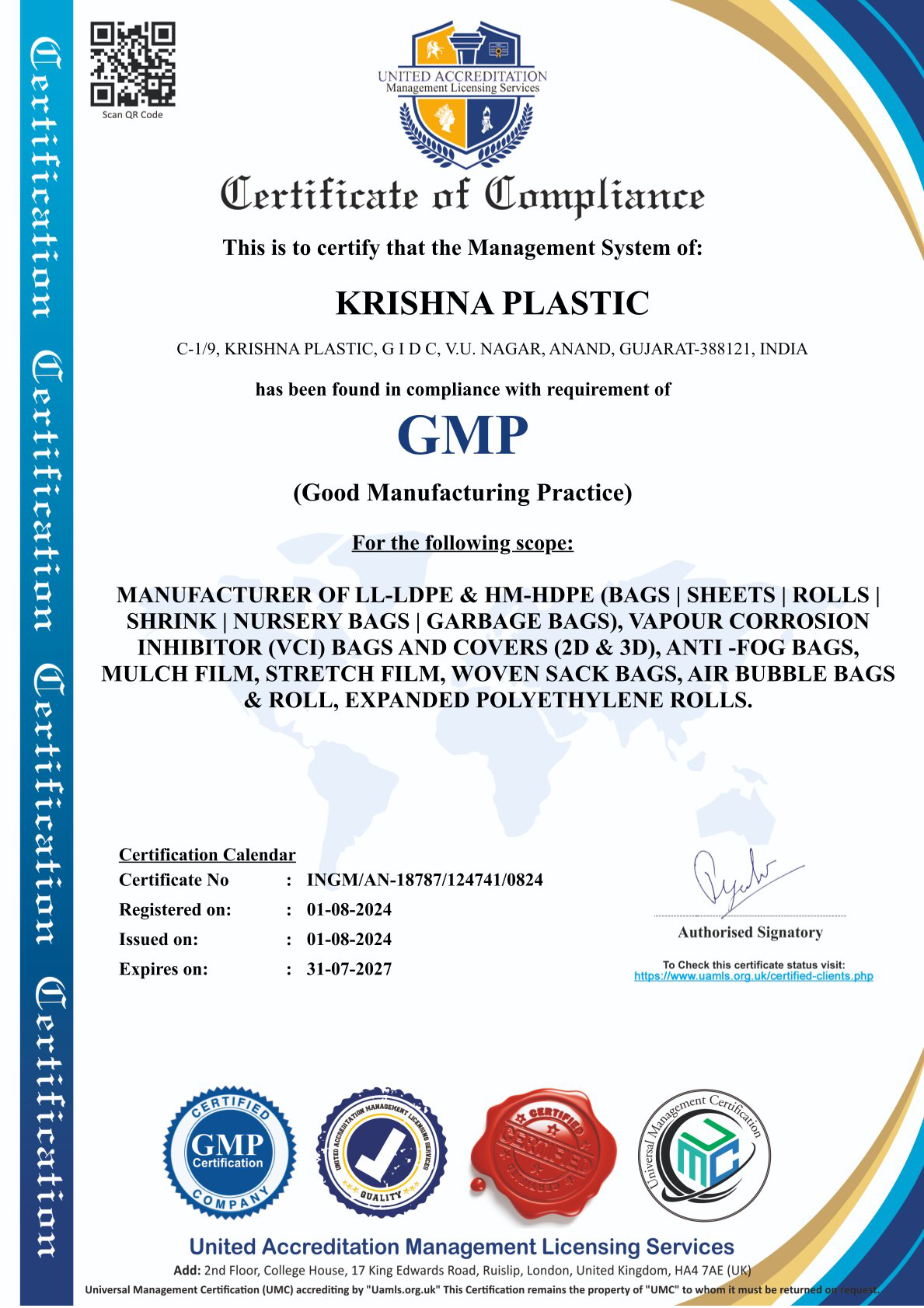 GMP Certificate